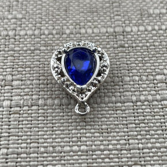 Women Necklace Pendant Blue Faux Stone Silver Tone Fashion Pendant Only - Picture 4 of 11